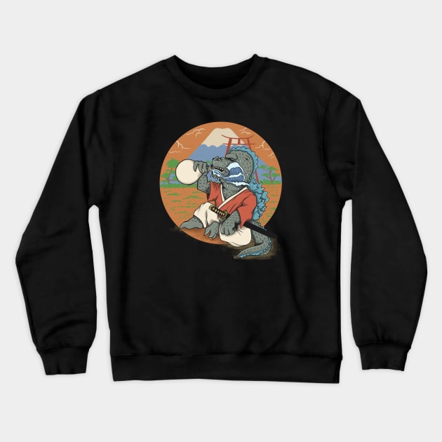 godzilla Crewneck Sweatshirt by opoyostudio